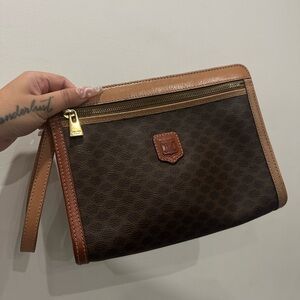 Celine Brown and Tan Clutch